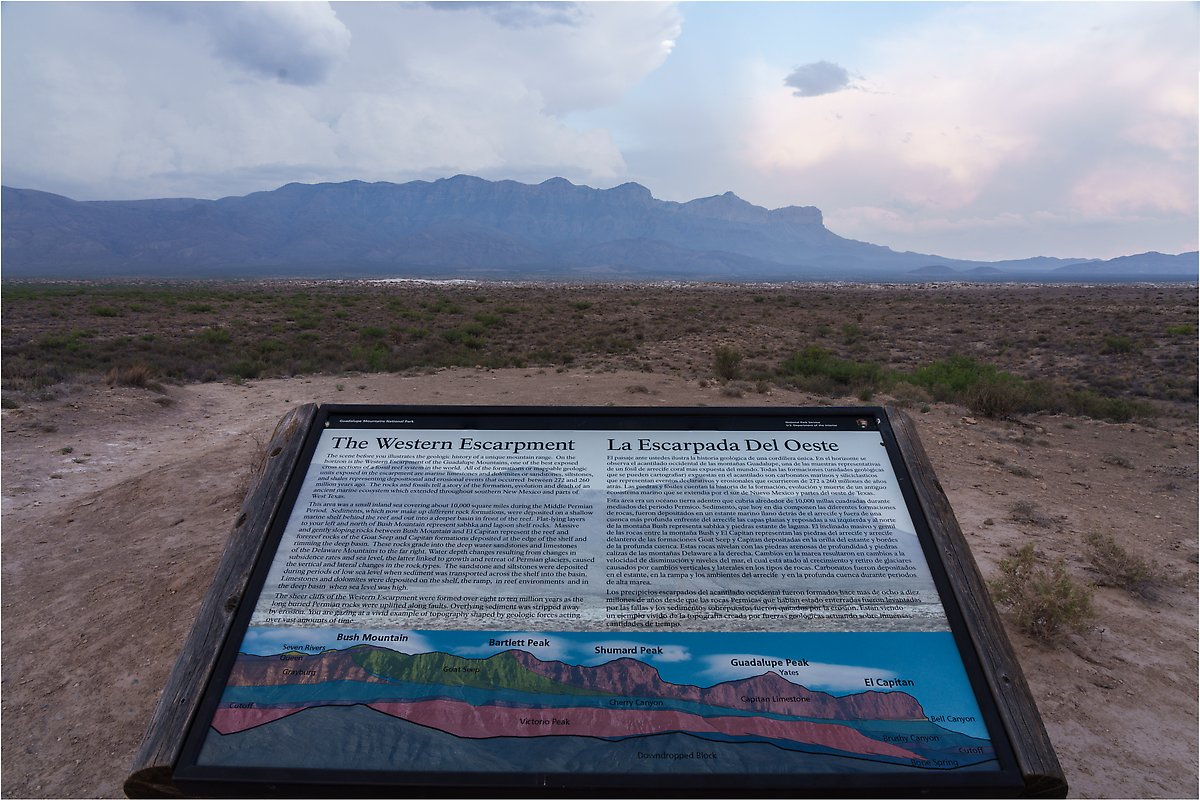 The Western Escarpment. Guadalupe Mountains National Park.  ()